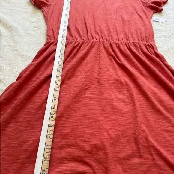 Old Navy Shirt Dress Women Large Petite Orange Cotton Summer Basic Casual NWT - Picture 9 of 10